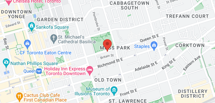 map of 211 QUEEN ST E